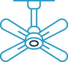 Fan Line Blue Two Color Icon vector
