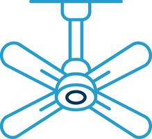 Fan Line Blue Two Color Icon vector