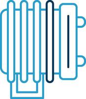 Heater Line Blue Two Color Icon vector