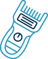 Trimmer Line Blue Two Color Icon vector