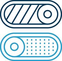 Toggle Line Blue Two Color Icon vector