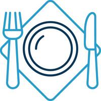 Cutlery Line Blue Two Color Icon vector