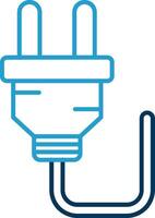 Plug Line Blue Two Color Icon vector