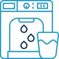 Dispenser Line Blue Two Color Icon vector