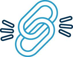 Link Line Blue Two Color Icon vector