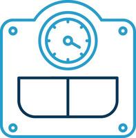 Weight Line Blue Two Color Icon vector