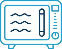 Oven Line Blue Two Color Icon vector