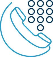 Dial Line Blue Two Color Icon vector