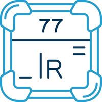 Iridium Line Blue Two Color Icon vector