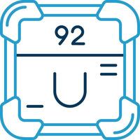 Uranium Line Blue Two Color Icon vector