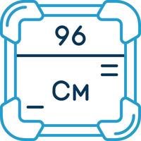 Curium Line Blue Two Color Icon vector