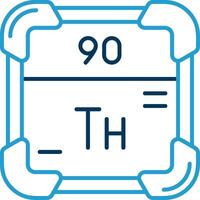 Thorium Line Blue Two Color Icon vector