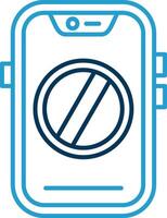 Ban Line Blue Two Color Icon vector