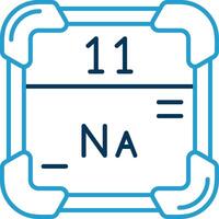 Sodium Line Blue Two Color Icon vector