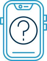 Question Line Blue Two Color Icon vector