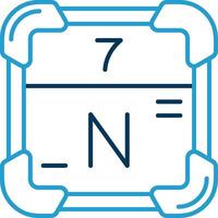 Nitrogen Line Blue Two Color Icon vector