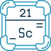 Scandium Line Blue Two Color Icon vector