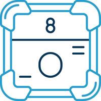 Oxygen Line Blue Two Color Icon vector