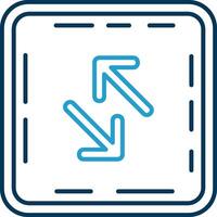 Swap Line Blue Two Color Icon vector