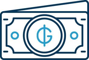 Guarani Line Blue Two Color Icon vector