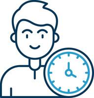 Time Line Blue Two Color Icon vector