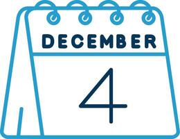 4th of December Line Blue Two Color Icon vector