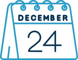 24th of December Line Blue Two Color Icon vector