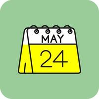 24th of May Filled Yellow Icon vector