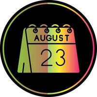 23rd of August Glyph Due Color Icon vector