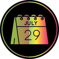 29th of July Glyph Due Color Icon vector