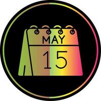 15th of May Glyph Due Color Icon vector