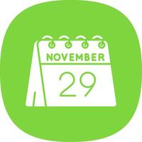 29th of November Glyph Curve Icon vector