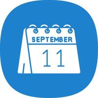 11th of September Glyph Curve Icon vector