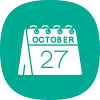 27th of October Glyph Curve Icon vector