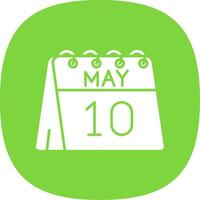 10th of May Glyph Curve Icon vector