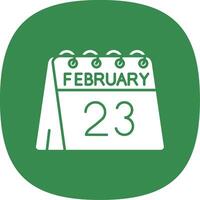 23rd of February Glyph Curve Icon vector