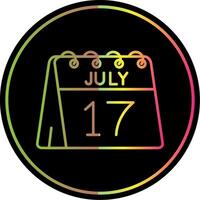 17th of July Line Gradient Due Color Icon vector