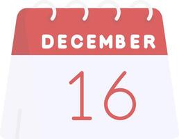 16th of December Flat Light Icon vector