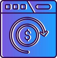 Return of investment Gradient Filled Icon vector