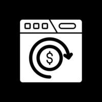 Return of investment Glyph Inverted Icon vector