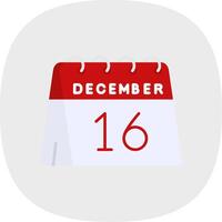 16th of December Flat Curve Icon vector