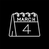 4th of March Line Inverted Icon vector