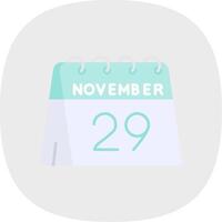 29th of November Flat Curve Icon vector