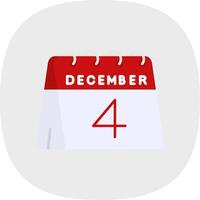 4th of December Flat Curve Icon vector