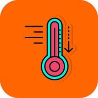Cold Filled Orange background Icon vector