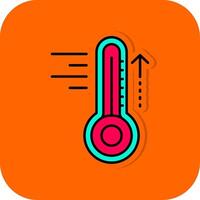 Hot Filled Orange background Icon vector