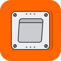 cambiar lleno naranja antecedentes icono vector