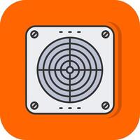 Extractor Filled Orange background Icon vector