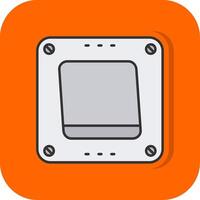 cambiar lleno naranja antecedentes icono vector