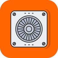 Extractor Filled Orange background Icon vector